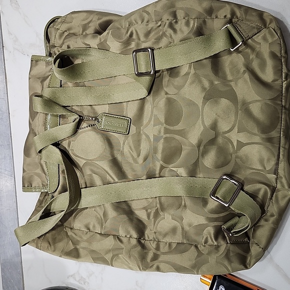 Coach Signature Fabric Nylon Backpack - Picture 14 of 15